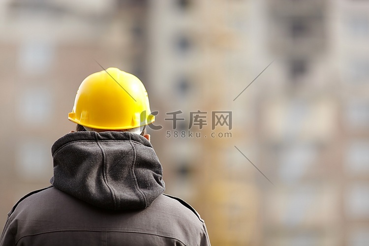 真正的建造者，戴着黄色的安全帽
