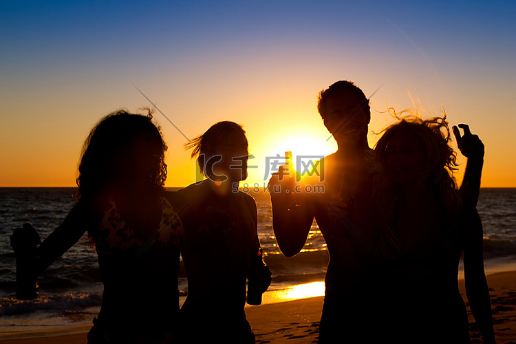 夏日，庆祝，派对，海滩