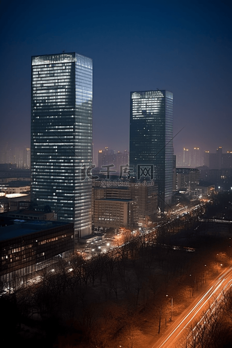 中国现代都市北京夜景