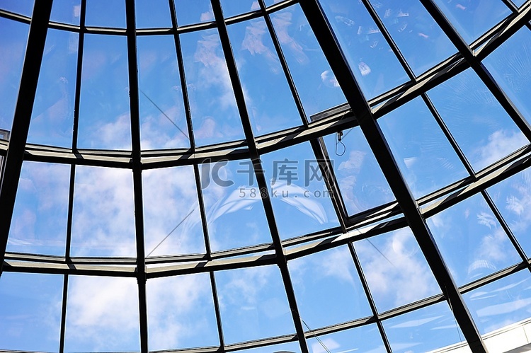 现代建筑的玻璃屋顶