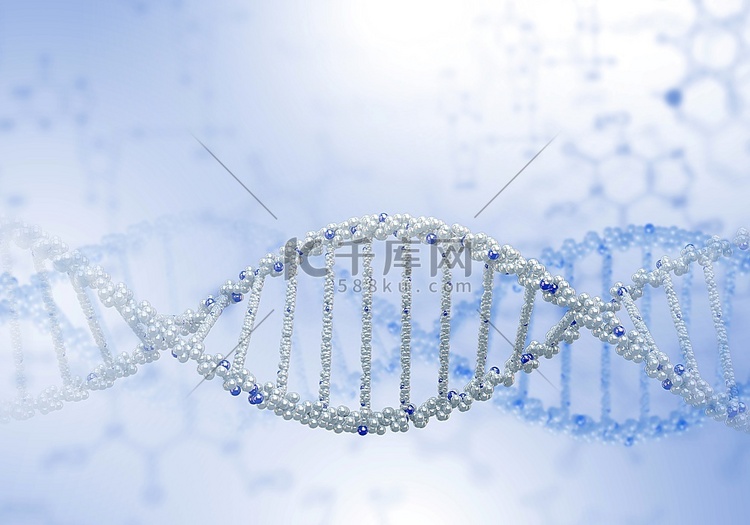 彩色背景下DNA结构的数字图解