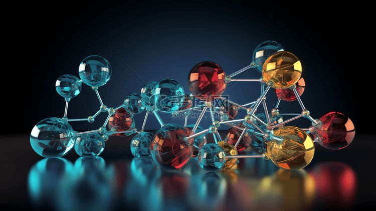 分子结构摄影图