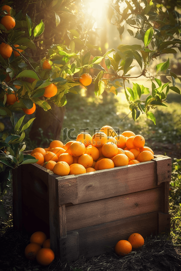 果园里的橘子摄影图