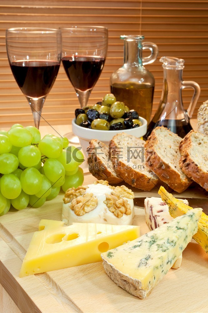 英格拉姆，奶酪，葡萄酒，面包