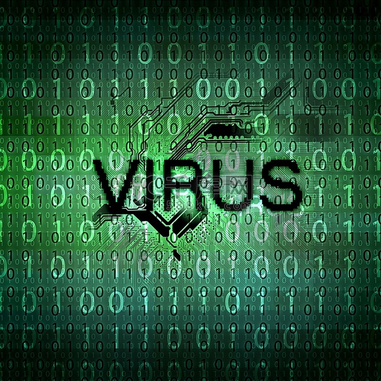 一个计算机病毒检测符号插图与单