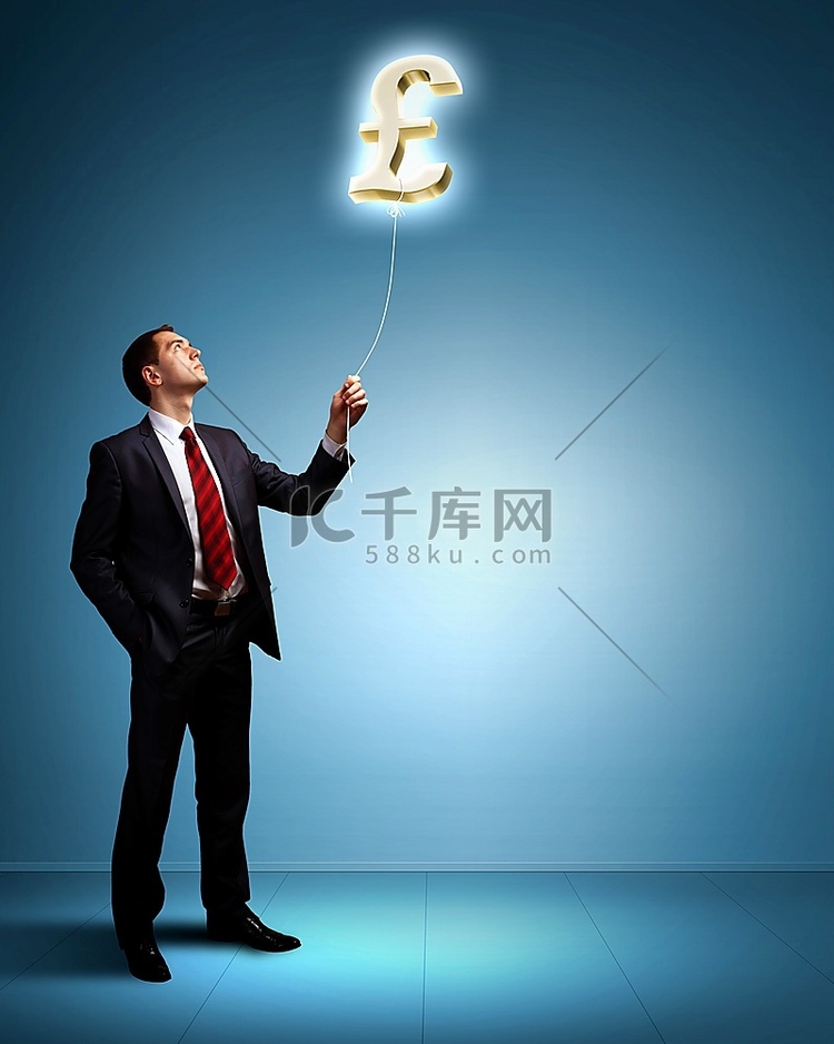 灯泡和商人作为商业创造力的象征