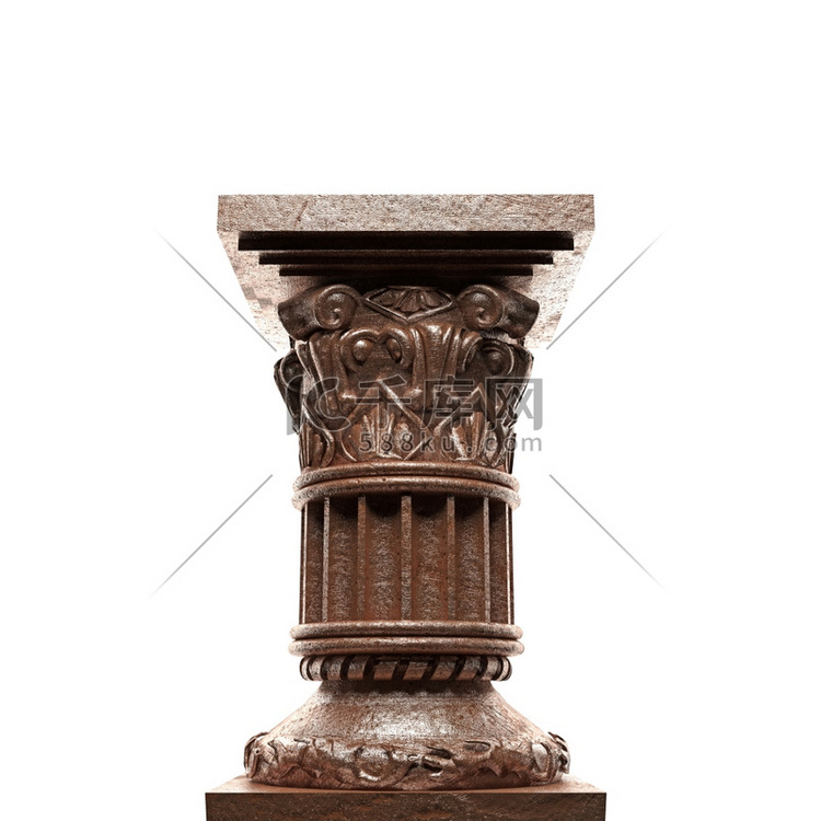 青铜柱采用3D图形制作