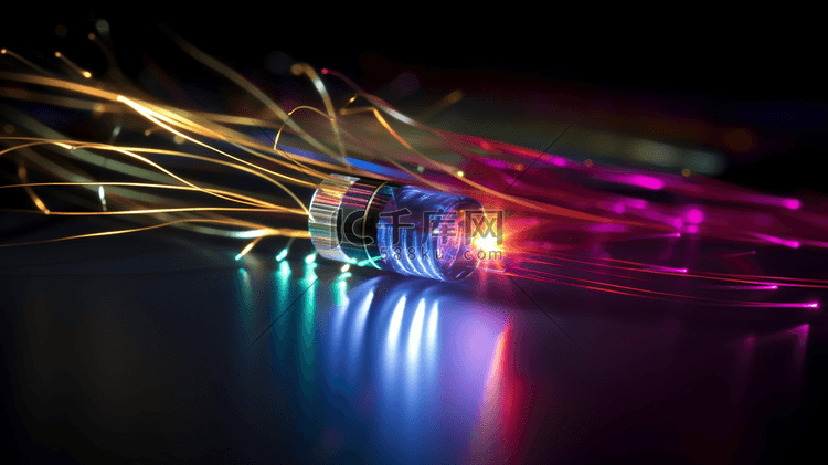 光导纤维光纤抽象背景通信技术25