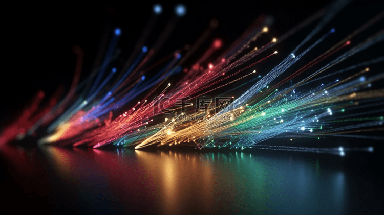光导纤维光纤抽象背景通信技术7