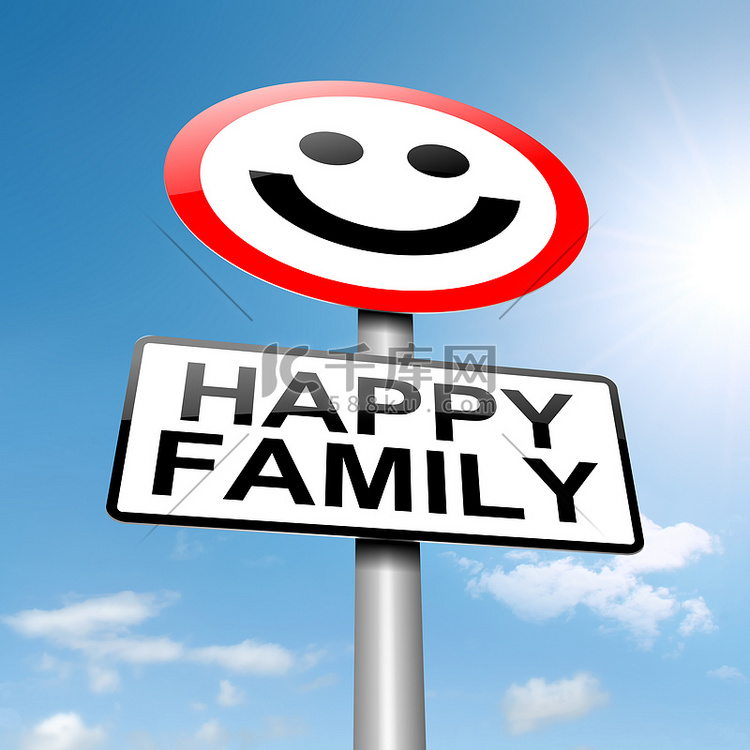 幸福家庭概念标识