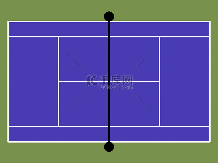 网球场模型