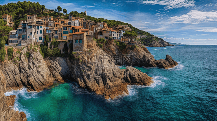 布拉瓦海岸的海湾全景