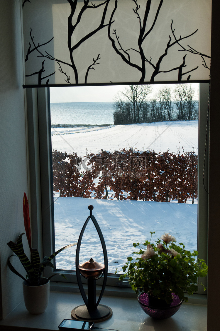 窗外美丽的冬景