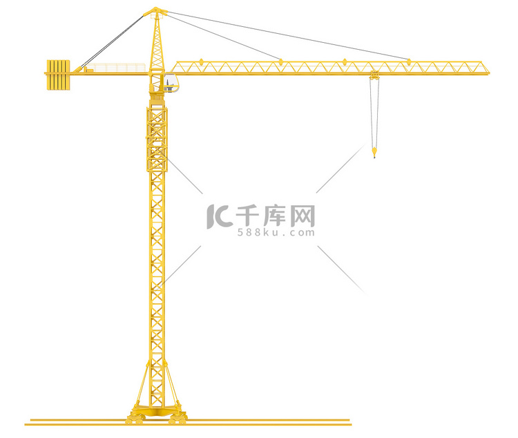 黄色塔吊