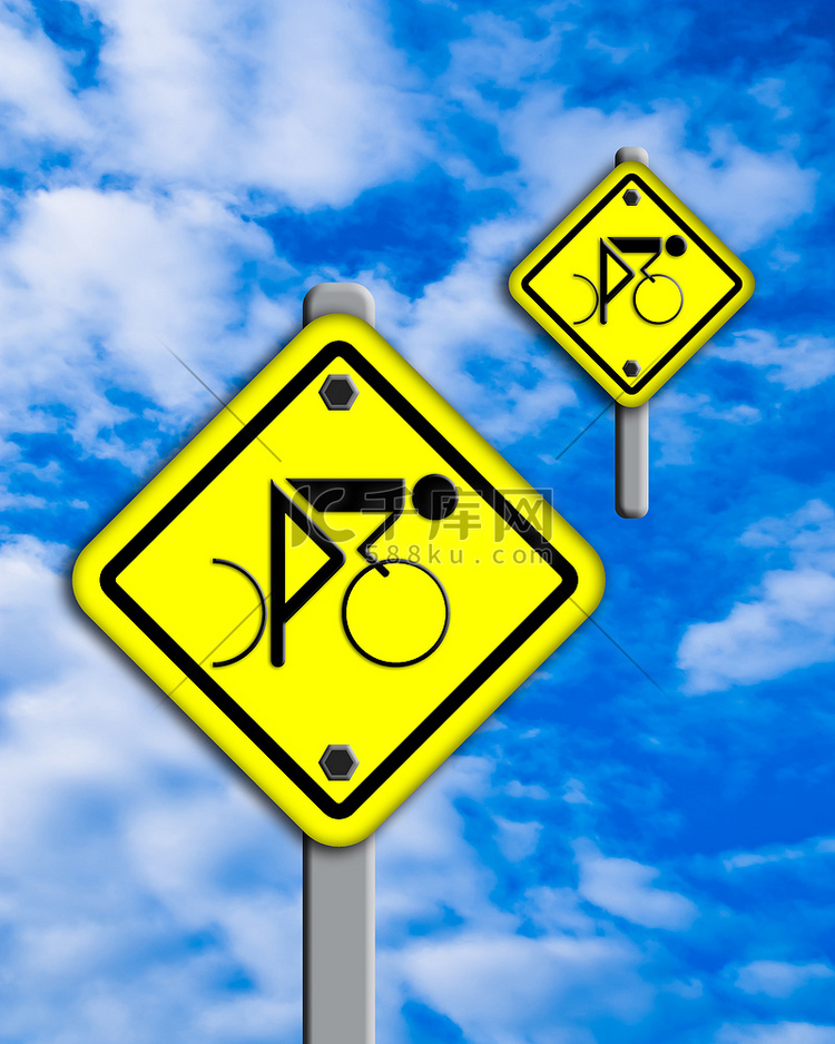 交通板块中的自行车图标。