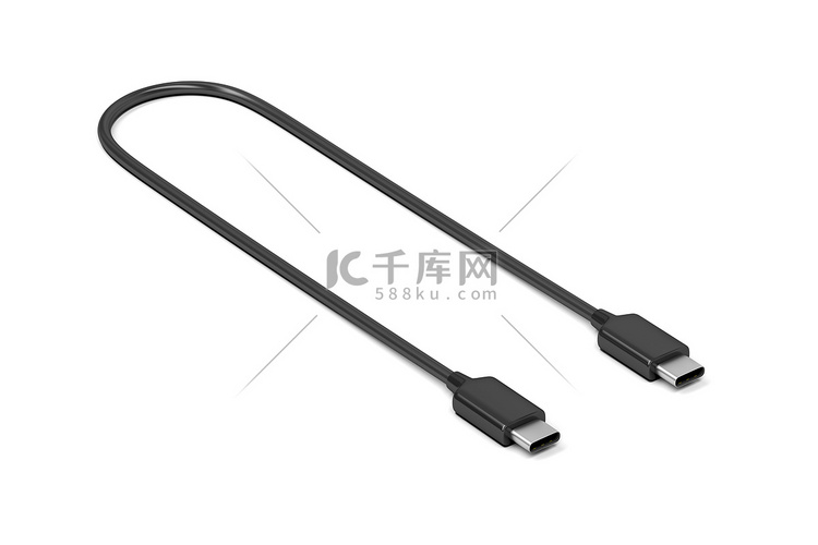 黑色 USB-C 数据线