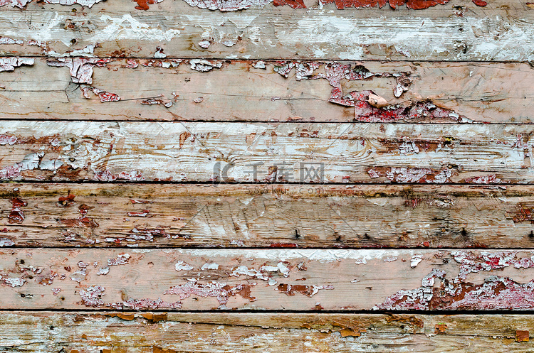 纹理与油漆痕迹的旧木墙