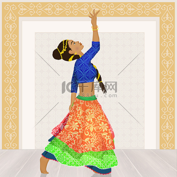 跳宝莱坞印度舞的女人