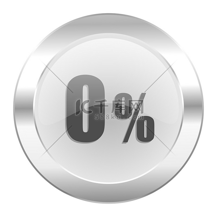 孤立的 0% chrome web 图标