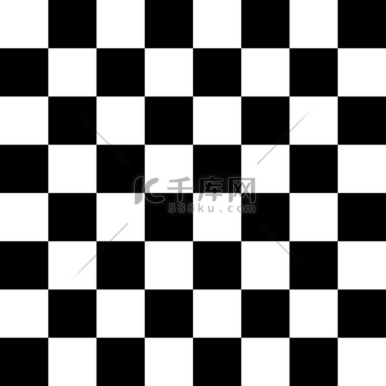 棋盘或棋盘黑白无缝图案。