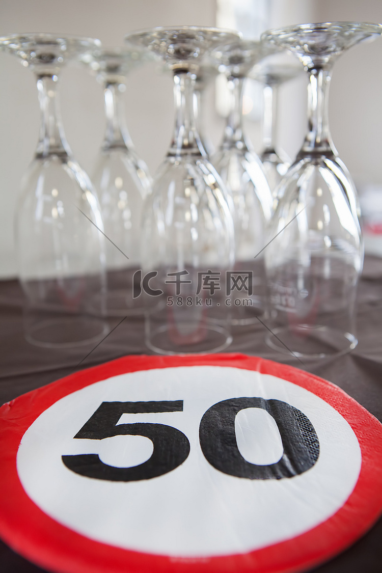 香槟酒杯 50 周年派对