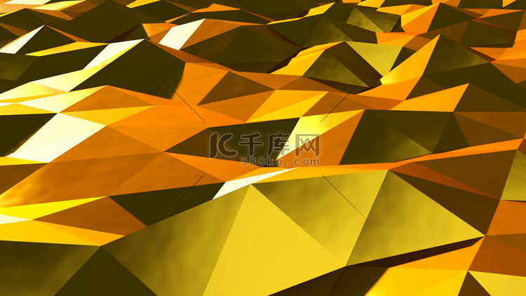 抽象金三角水晶背景动画