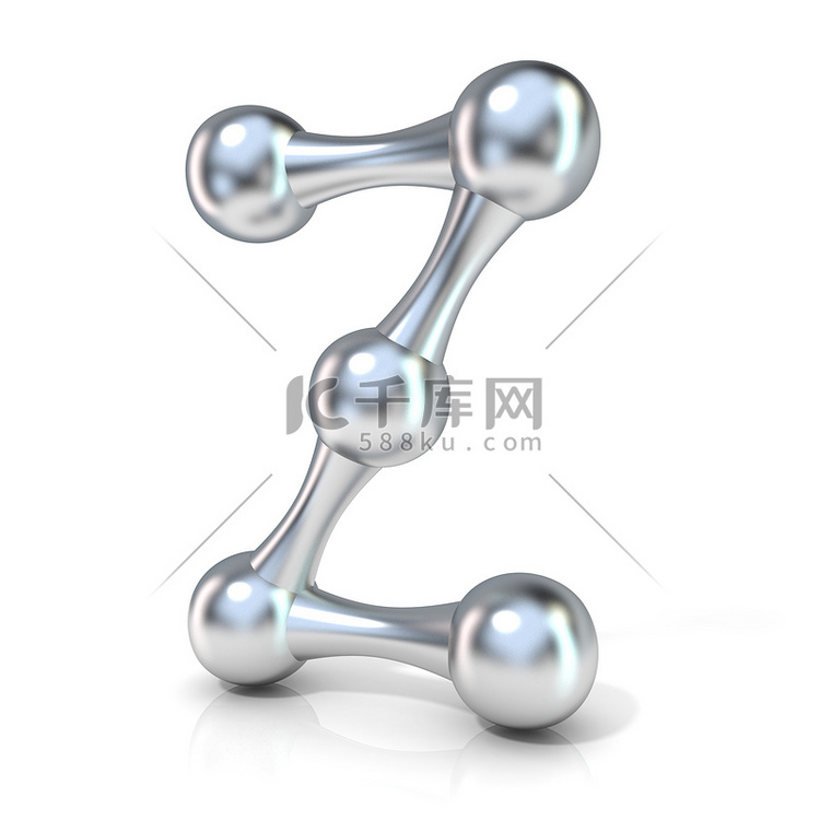 分子字体集合字母-Z. 3D