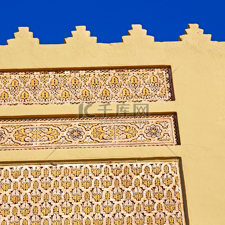 摩洛哥非洲纹理抽象墙砖中的红瓦