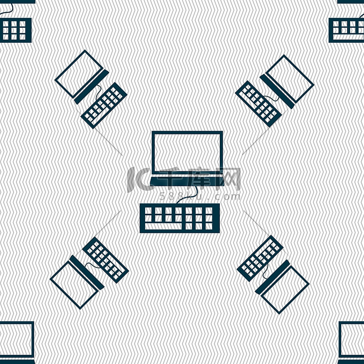电脑显示器和键盘图标。