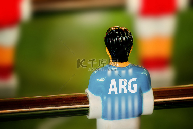 阿根廷国家球衣上的老式桌上足球