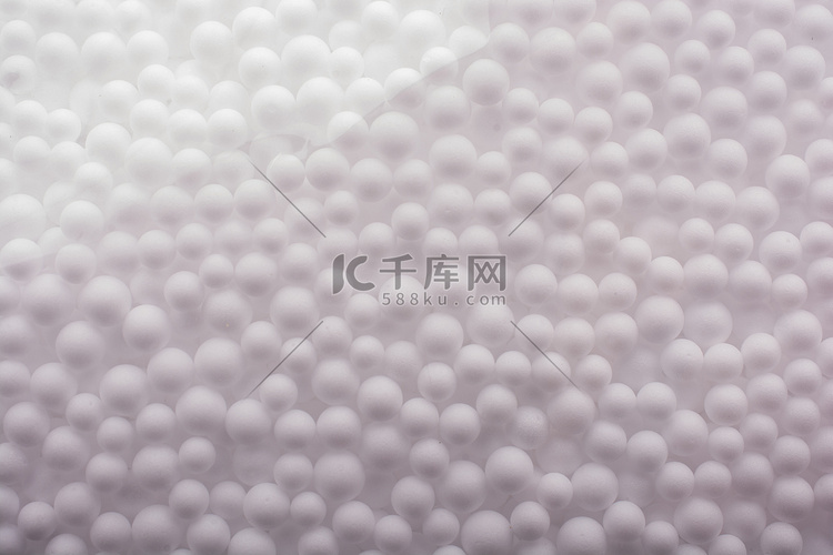 作为背景的白色聚苯乙烯泡沫球