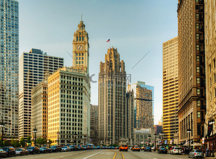 芝加哥市中心有箭牌大楼