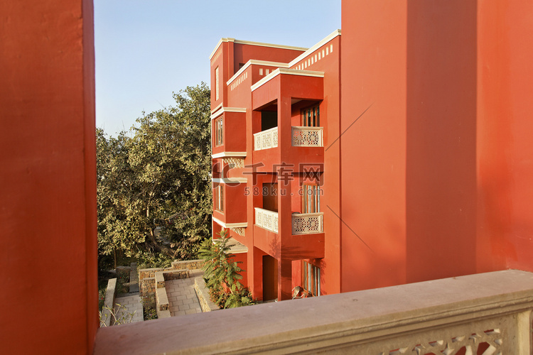 从阳台的拉贾斯坦普通建筑学