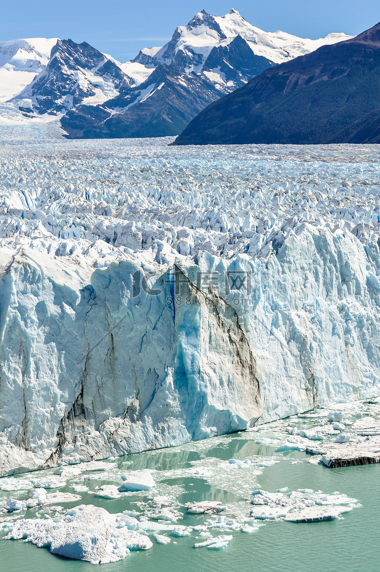 冰冷的风景，佩里托莫雷诺冰川，