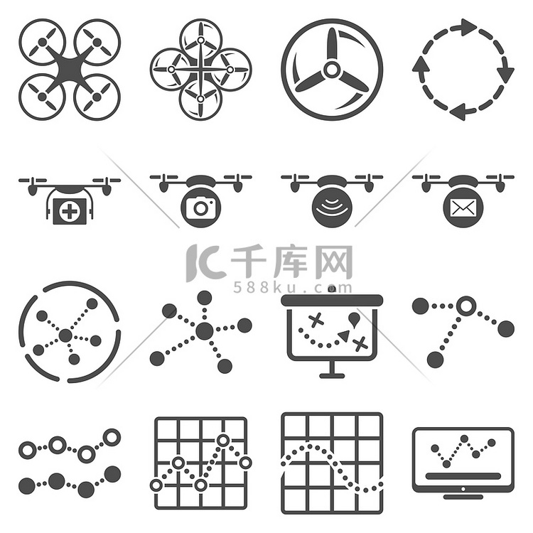 四轴飞行器导航图标集
