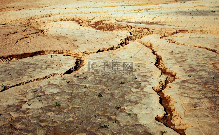 破裂的地球特写镜头