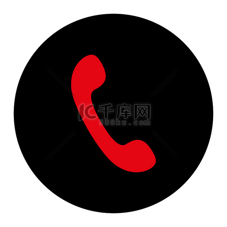 电话平面密集红色和黑色圆形按钮