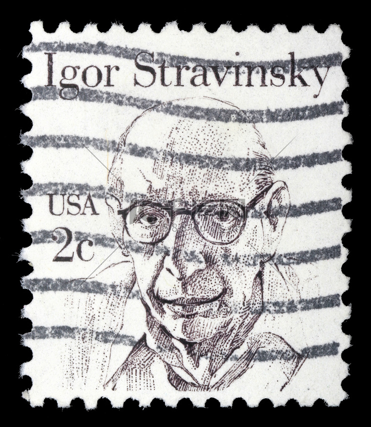 美国印制的邮票显示作曲家伊戈尔