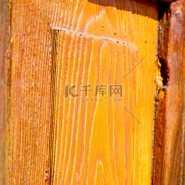 意大利欧元棕色古董木旧门的纹理