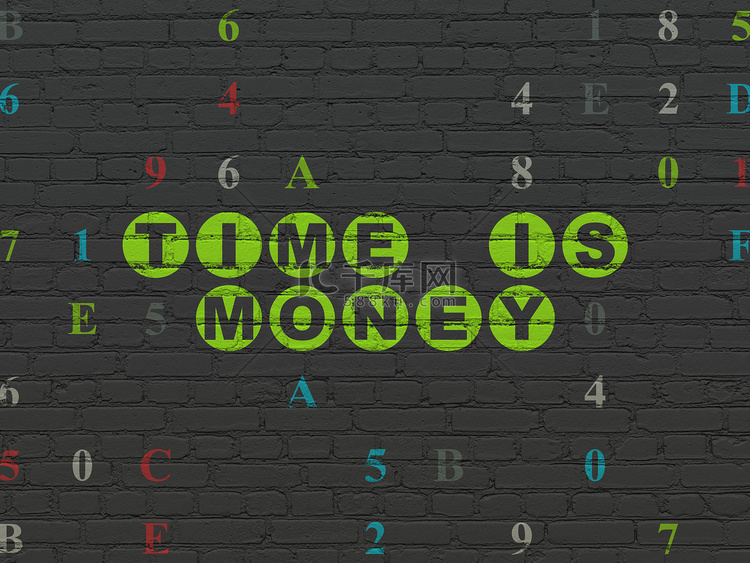 时间概念： 时间就是金钱在背景