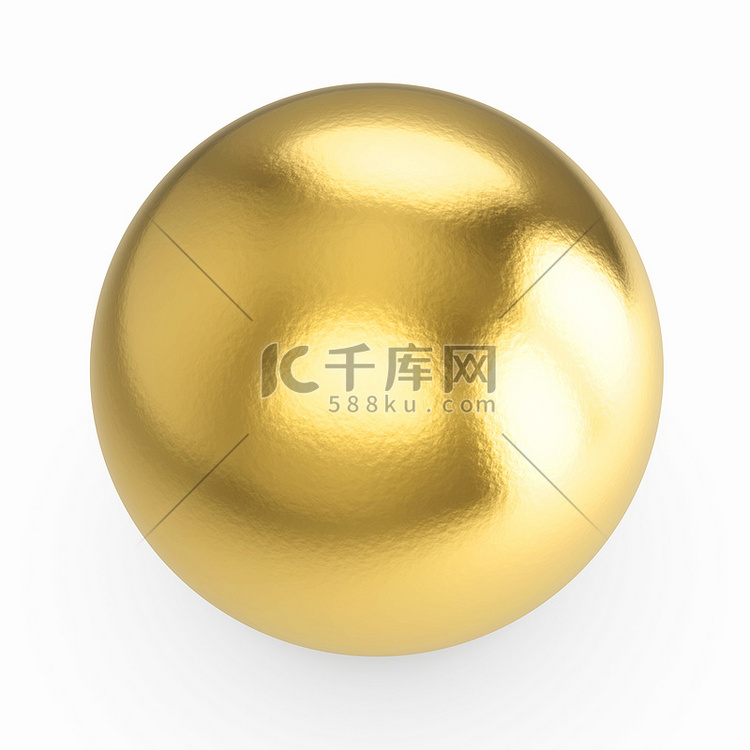 金属金色 3d 球体
