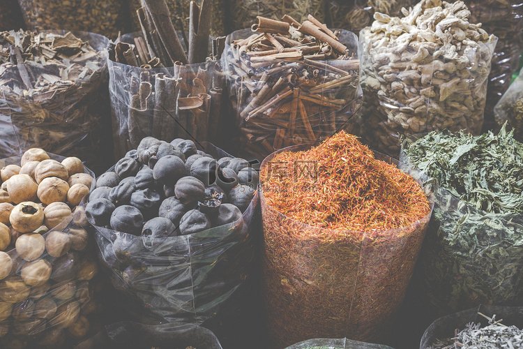 迪拜香料市场或老市场是杜巴的传