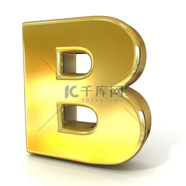 金色字体收集信 - B. 3D