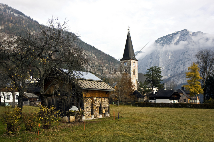 Altaussee 高山村庄在奥地利