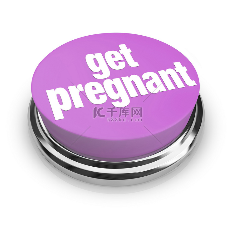 怀孕了 - 紫色按钮