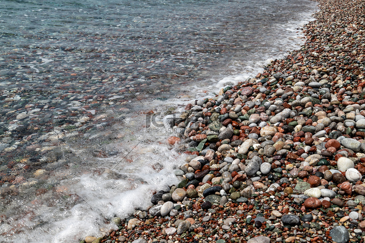 希腊罗得岛 Kiotari 的砾石海滩