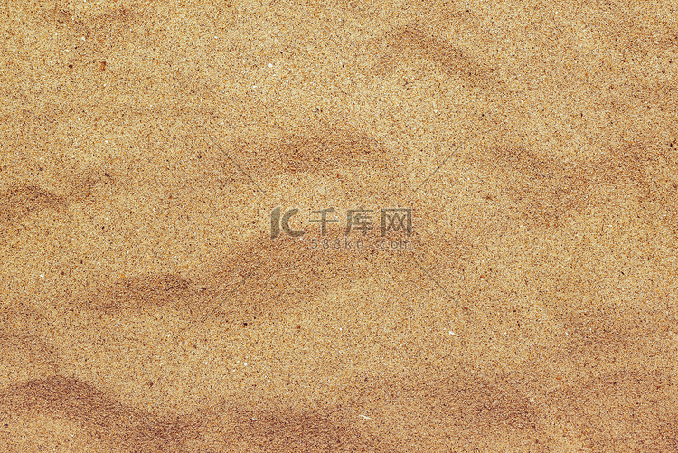 棕色沙滩沙质的顶视图，暑假背景