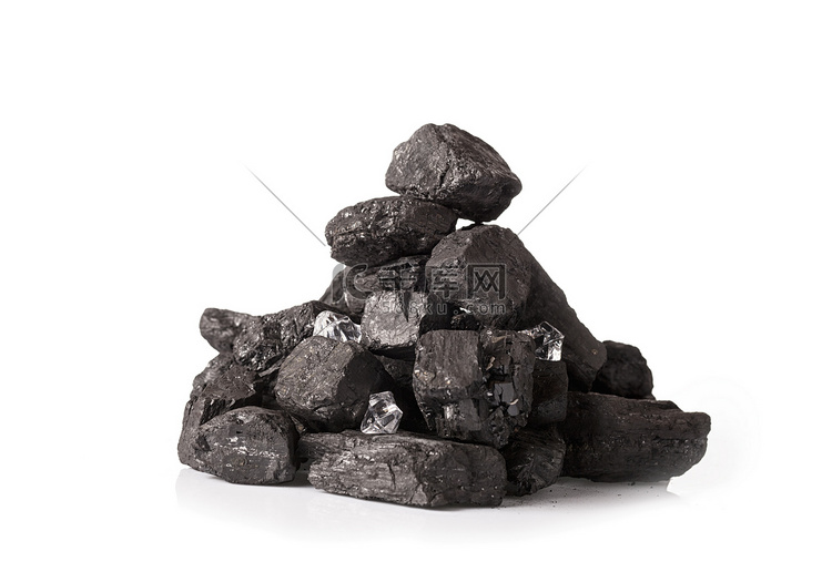 一堆黑煤