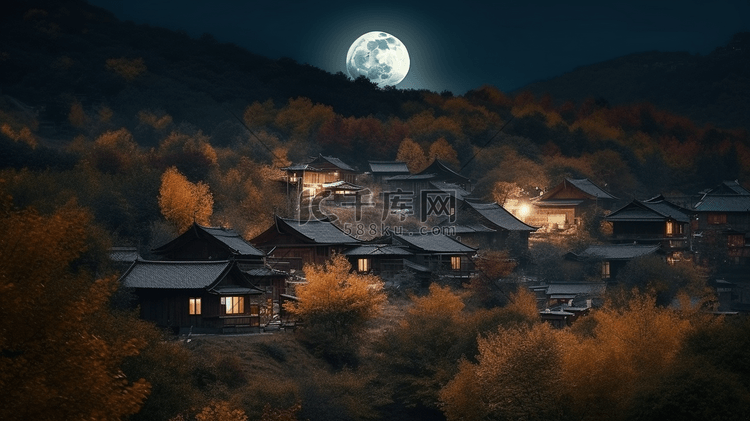 图像的美丽满月