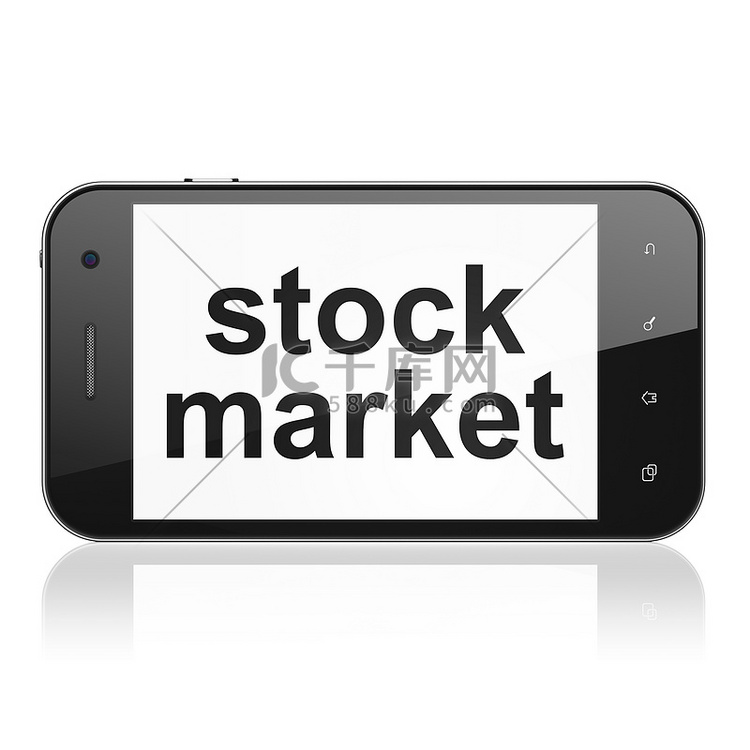 财务概念：智能手机上的股票市场